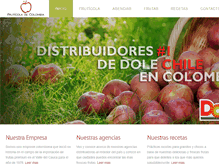 Tablet Screenshot of fruticoladecolombia.com